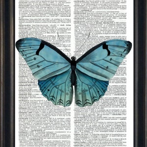 Butterfly Print, Butterfly Themed Print, Butterfly Dictionary Print, 6.25&quot; x 9.5&quot;