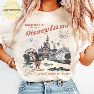 Retro Disneyland T-shirt, Mickey Mouse shirts, Space Mountain Shirt, California Adventure Tshirt, Disney Vacation Shirt, Family Matching Tee image 1