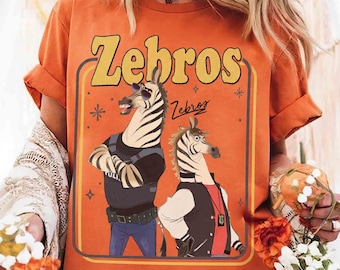 Comfort Color Disney Zebros Horse Signatures Zootopia T-Shirt, Retro Zootropolis Disney Tee, WDW Disneyland Family Vacation 2026 Trip Gifts
