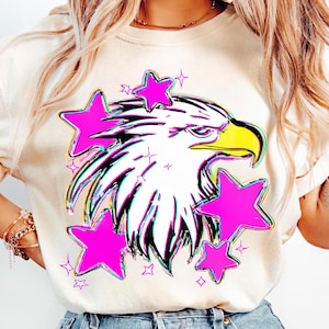 Descarga digital de la mascota preppy Águilas PNG Boujee Glitter School Tshirt File