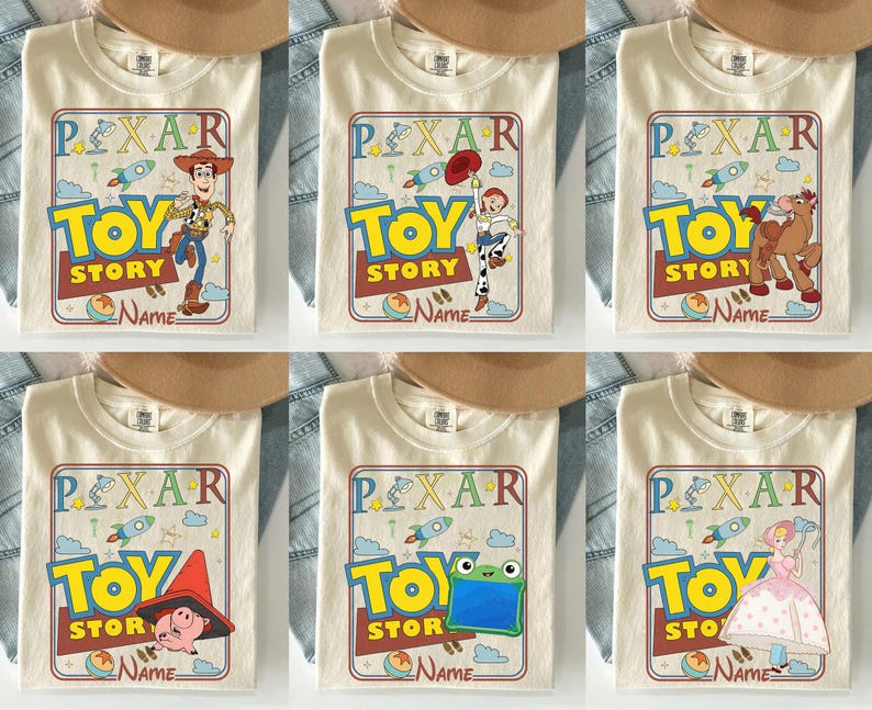 Personalized Retro Disney Toy Story Shirt, Woody Buzz Lightyear Jessie Tee, Toy Story Shirts, Disney 2026 Tee, Disney Movie Characters Tee image 1