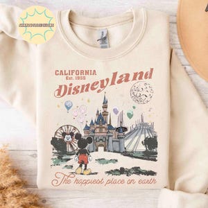 Retro Disneyland T-shirt, Mickey Mouse shirts, Space Mountain Shirt, California Adventure Tshirt, Disney Vacation Shirt, Family Matching Tee image 3