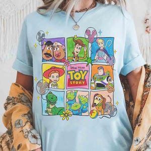 Disney Pixar Toy Story Movie Comfort Colors shirt, Woody Buzz Aliens Jessie Characters Tee, Mickey Balloon Tee, Disney Pixar Fest, WDW Trip image 4