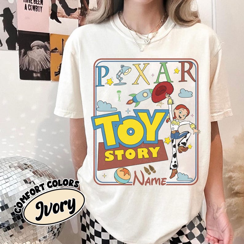 Personalized Retro Disney Toy Story Shirt, Woody Buzz Lightyear Jessie Tee, Toy Story Shirts, Disney 2026 Tee, Disney Movie Characters Tee image 2
