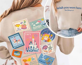 Chemise Walt Disney World Wish You Were Here recto-verso, t-shirt Dumbo Flight Of Fancy Magic Kingdom, chemise petit monde, famille Disney