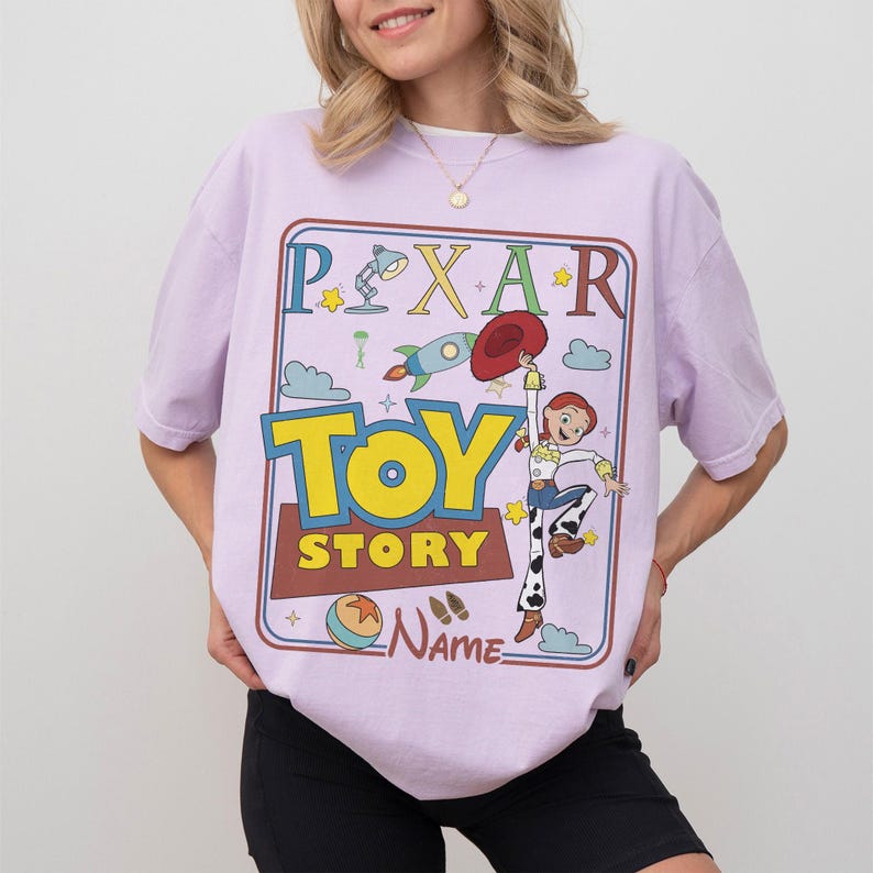 Personalized Retro Disney Toy Story Shirt, Woody Buzz Lightyear Jessie Tee, Toy Story Shirts, Disney 2026 Tee, Disney Movie Characters Tee image 5