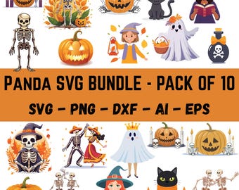Halloween SVG Bundle: 20 digitale Schnittdateien zum Basteln