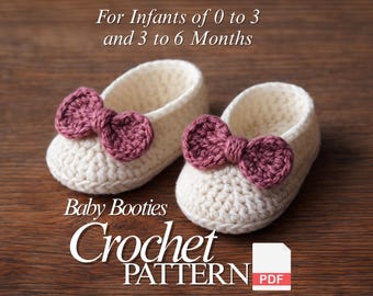 Baby Booties Crochet Pattern, Handmade Shoes Tutorial, Newborn Gift, Easy for Beginners