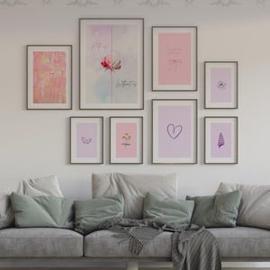 Coquette Wall Art Bundle – Set of 10 Pink Printable Digital Prints, Chic Aesthetic Home Decor