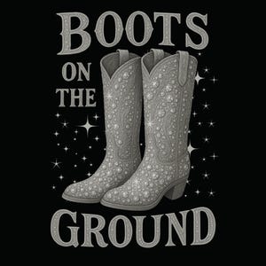 Boots on the ground PNG SVG, Cowgirl print design for DIY crafts and gifts Cowgirl Boots Clipart Western Design | Cricut | Sublimation File