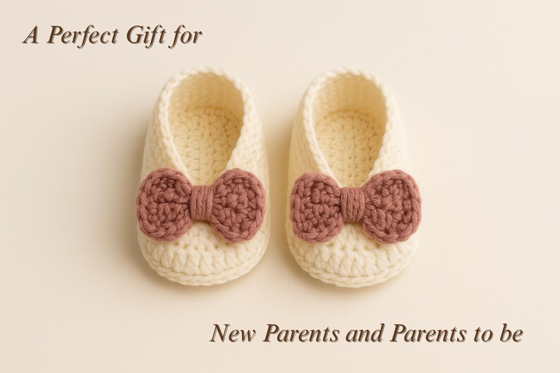 Baby Booties Häkelanleitung, handgefertigte Schuhe, Geschenk zur Geburt, einfach für Anfänger Bild 3