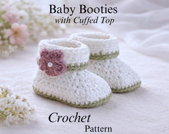 Baby Booties Häkelanleitung, handgefertigte Babyschuhe, Geschenk für Neugeborene