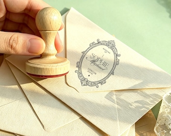 Custom Wedding Stamp, Name & Initial Stamp, Wedding Invitation Stamp, Envelope Address Stamp, Save The Date Stamp