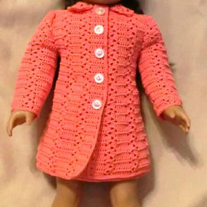 Ensemble de manteaux princesse AG 187 - Modèle au crochet pour poupées souples de 18 pouces