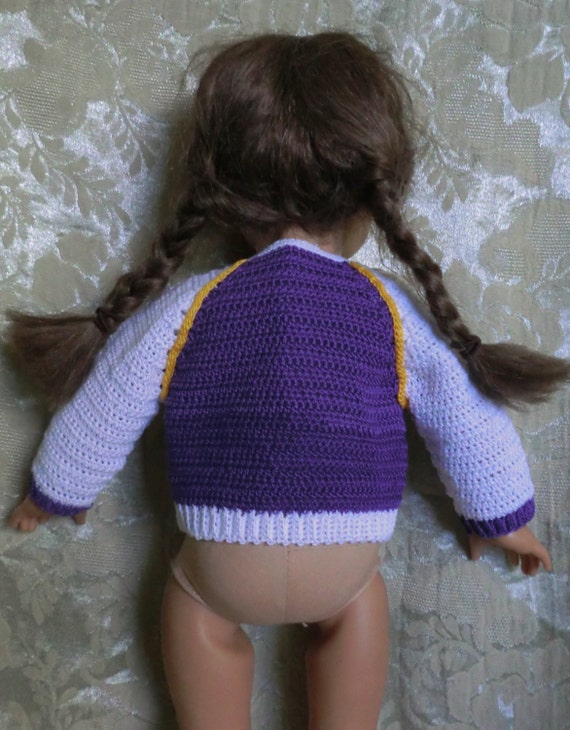 AG 197 Varsity Jacket Crochet Pattern for 18-inch Doll Soft Body
