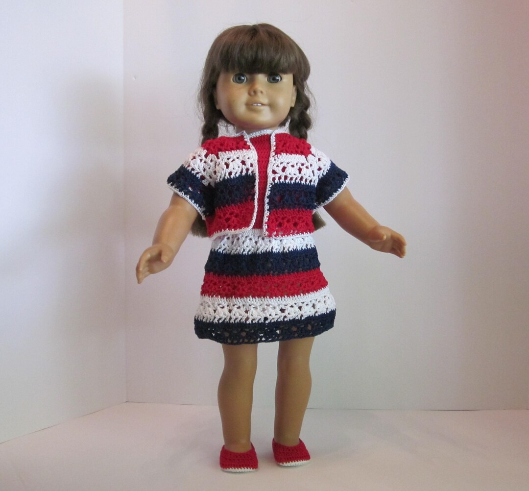 Crochet Pattern AG 299 Patriotic Penny Outfit for Fits the Springfield ...