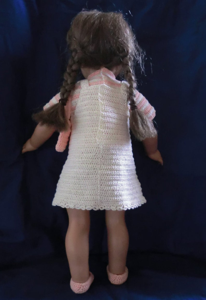 AG 153 Spring Jumper Set Crochet Pattern for 18-inch soft body dolls image 2
