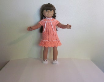 AG 289 Shell Dress Set  -  Crochet Pattern for 18-inch cloth body dolls.