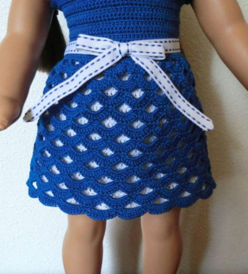 AG 256 Fancy Dress Set Crochet Pattern for American girl dolls