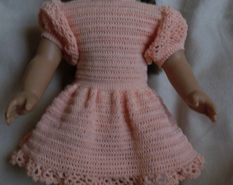 AG 181 Pioneer Style Dress Set - Crochet Pattern for 18-inch soft body dolls