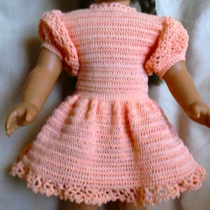 AG 181 Pioneer Style Dress Set - Crochet Pattern for 18-inch soft body dolls
