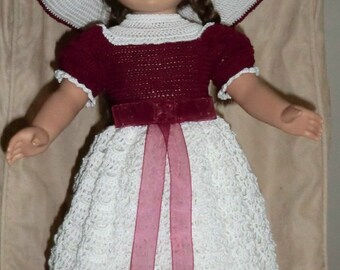 AG 130 Southern Bell Outfit - Crochet Pattern for 18-inch soft body dolls