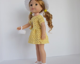 F69 Easter Set Crochet Pattern for 14-inch vinyl body dolls.