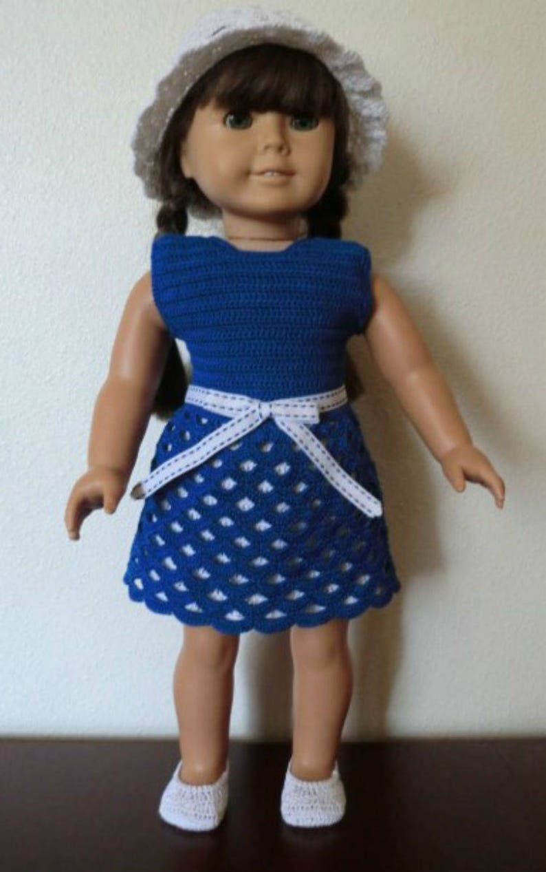 AG 256 Fancy Dress Set  Crochet Pattern for American girl dolls