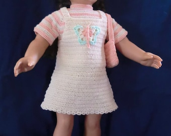 AG 153 Spring Jumper Set  - Crochet Pattern for 18-inch soft body dolls