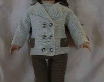AG 179 Pants Suit Crochet Pattern For 18-inch soft body dolls