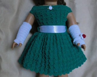 AG 169 Holiday Outfit   - Crochet Pattern for 18-inch soft body dolls