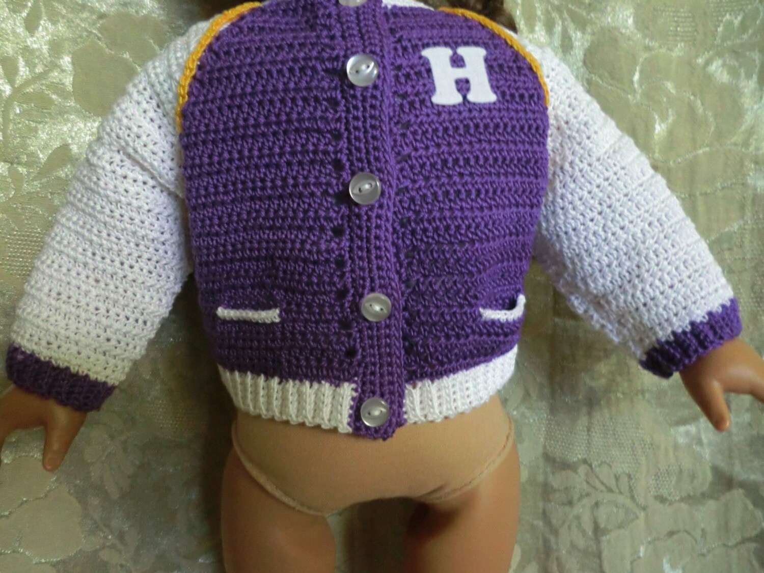 197 Varsity Jacket Crochet Pattern for American Girl Dolls Etsy