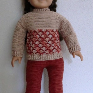 AG 246 Conjunto listo para el invierno: patrón de crochet para muñecas de cuerpo blando de 18 pulgadas
