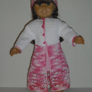 AG 277 Shades of Pink Crochet Pattern for American girl dolls