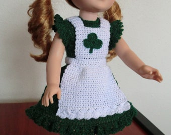 F35 St. Patrick's Day Outfit For 14-inch Vinyl Dolls