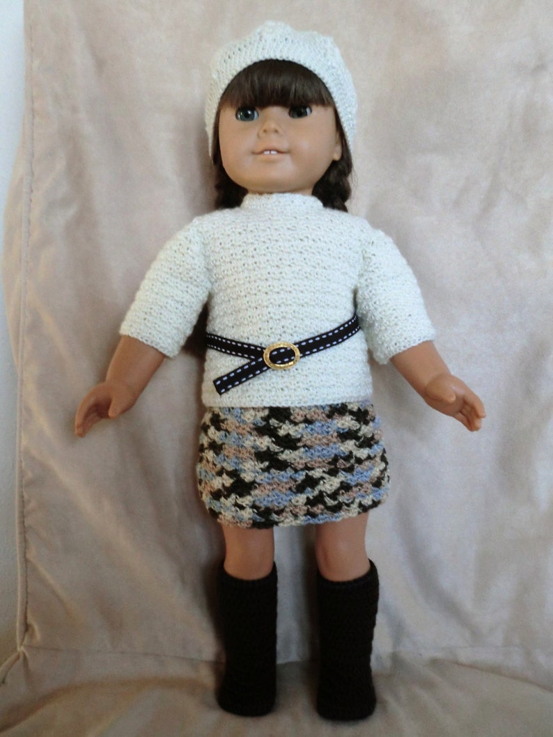 AG 241 Winter Skirt Set Crochet Pattern for American girl Etsy