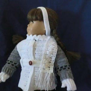 AG 146 Winter Accessories Crochet Pattern for most 18-inch soft body dolls image 1