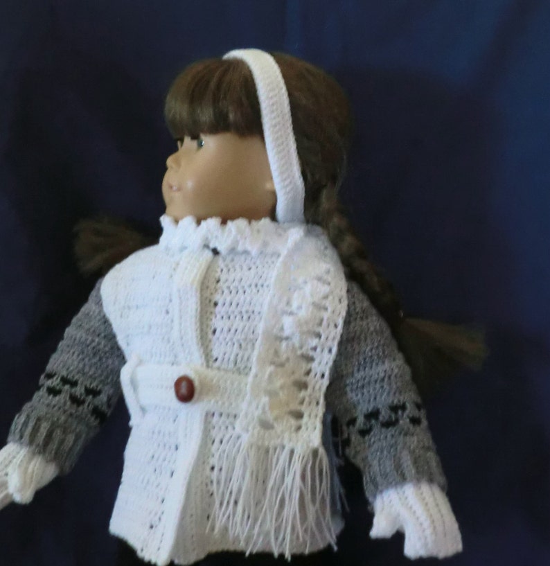 AG 146 Winter Accessories Crochet Pattern for most 18-inch soft body dolls image 1