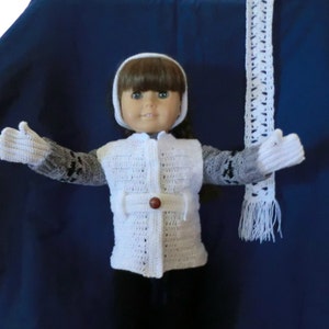 AG 146 Winter Accessories Crochet Pattern for most 18-inch soft body dolls image 3