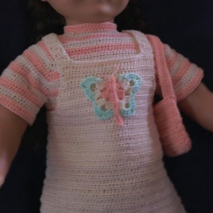 AG 153 Spring Jumper Set Crochet Pattern for 18-inch soft body dolls image 4