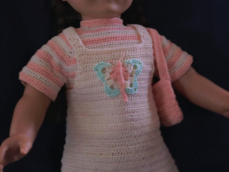 AG 153 Spring Jumper Set Crochet Pattern for 18-inch soft body dolls image 4