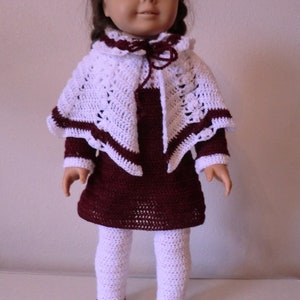 AG 271 Christmas Outfit  Crochet Pattern for most 18 inch soft body dolls