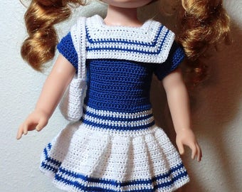 F10 Nautical Outfit for 14-inch vinyl dolls