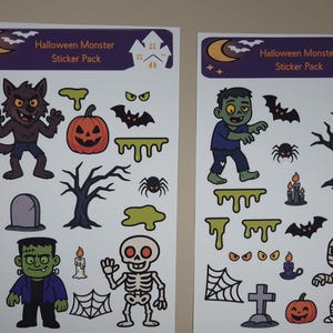Halloween Monster Aufkleber