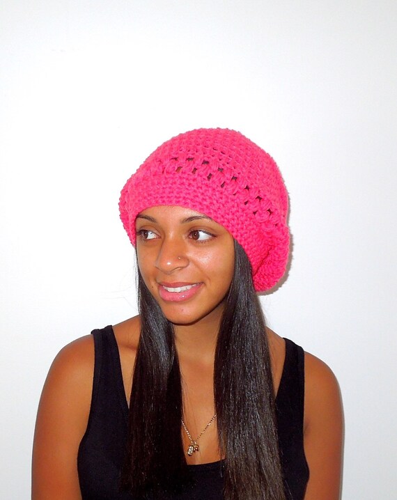 hot pink womens beanie