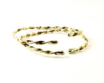 Bracelet Brass, Silver, Set of 2,Cuff, Women, Men, Teen, Adult, Ready To Ship, BLB 28,