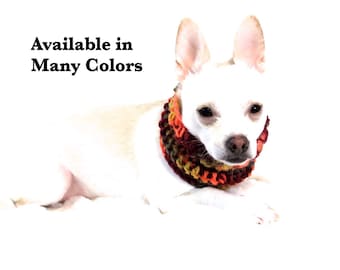 Dog Scarf, Crochet Dog Scarf, Dog Scarf, Chihuahua Scarf, Multicolors Dog Scarf