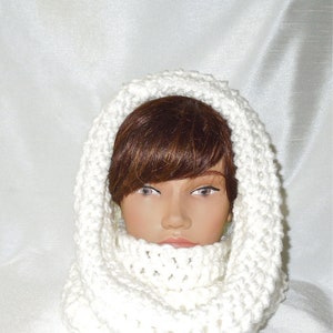 Crochet Headband, Flower Headband, Ear Warmer With Flower, Crochet, White, Women, Teen, image 5