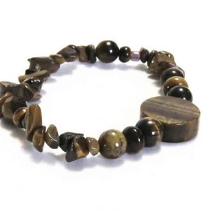 Tiger Eye Bracelet, Adjustable Bracelet, Stones Bracelet, BLB 6,