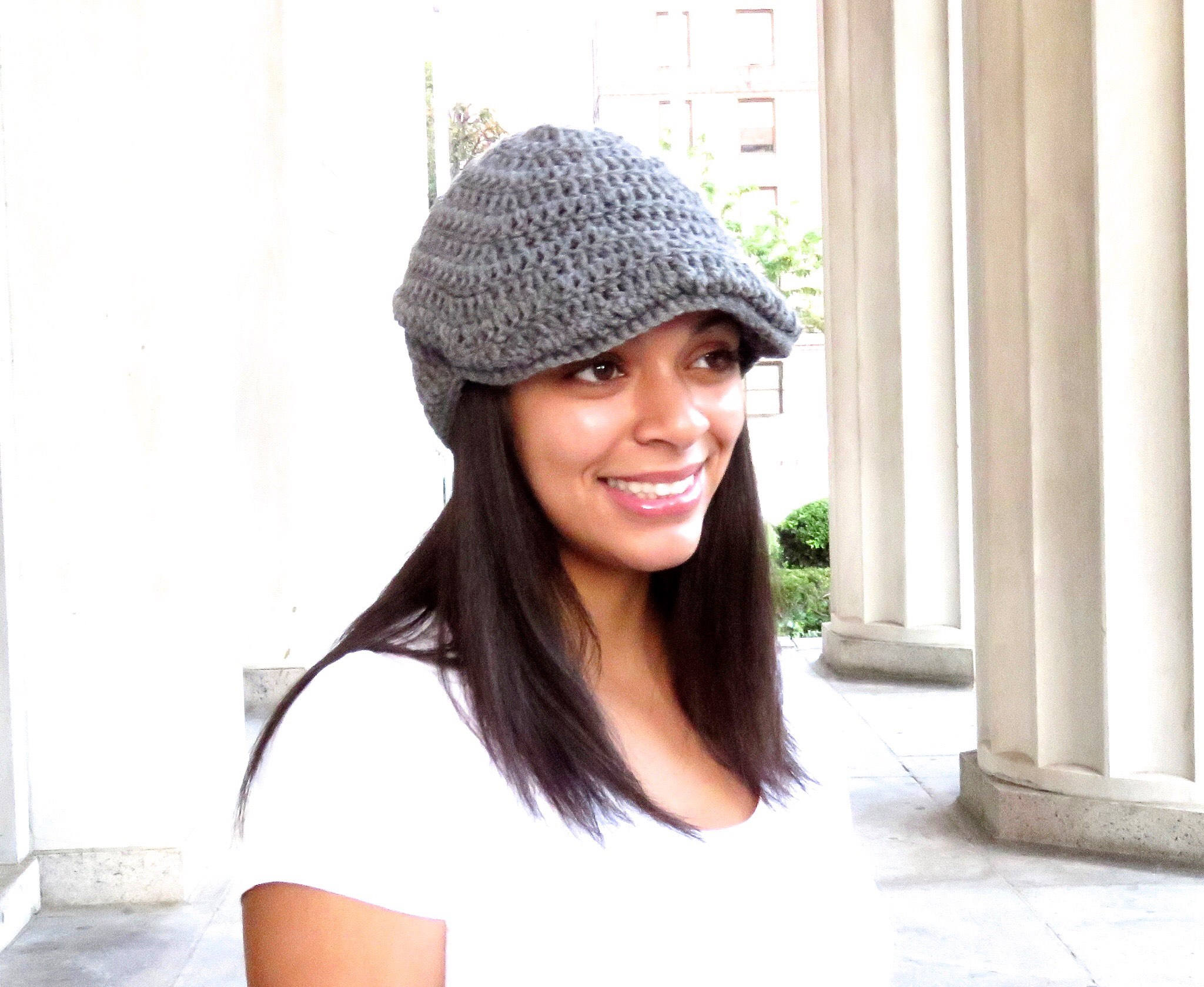 Crochet Hat Golf Hat Visor Hat Crochet Beanie Adult Etsy